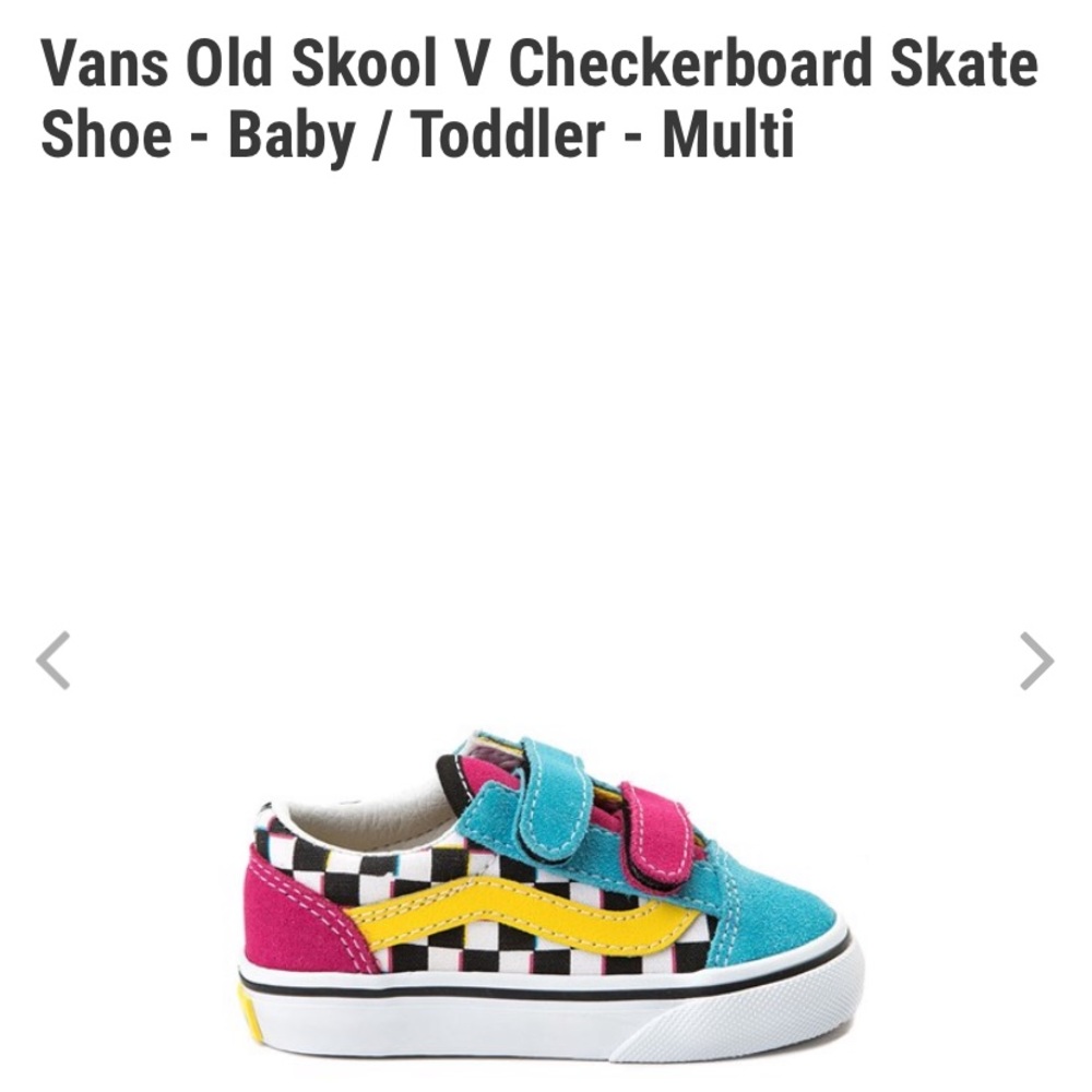 Toddler Vans Old Skool V Crazy Check tennis shoe